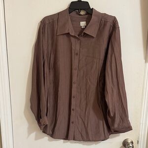 A New Day Brown Button-Up Shirt